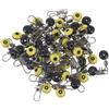 ifundom 100 Pezzi Connettore Space Bean per Lenza da Pesca in Acciaio Inox Giallo