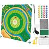Generisch Gioco da golf da cortile, tappetino e palline + allenamento interattivo di | Set da gioco da golf in flanella ABS, tappetino da golf, palline e tabellone per esercizi di putting
