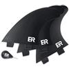 Eisbach Riders FCS Thruster Finnen Set per Surfboard & SUP - 3 tavole da surf con Fin Key - Pinne di ricambio di alta qualità Made in Germany (nero, Small - G3)