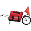 Drillkyn Rimorchio Bicicletta Monociclo con Borsa 2 in 1 Rimorchio Carico in Acciaio Pieghevole e Robusto con Frizione e Timone Portata Max 40kg Ideale per Trasporto Shopping