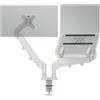Leitz Braccio per laptop Ergo salvaspazio per doppio monitor & laptop (Leitz Erg