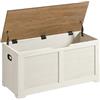 VASAGLE Cassapanca con 2 Cerniere di Sicurezza, 100 x 40 x 46,4 cm