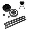GriHero Gambe anteriori e ruote per barbecue Weber Kettle, nero