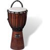 World Rhythm Djembe Tamburo Africano Intagliato a Mano 50 cm | Testa sintetica da 24,1 cm | Ideale per artisti, scuole e laboratori di gruppo | Stile africano
