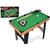 TEOREMA Mini Tavolo da Biliardo Classico con Vere Palle e Stecche