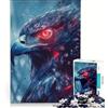 JIANGENNF Puzzle da 1000 pezzi per adulti con falco dagli occhi rossi gioco per famiglie divertente e umoristico sfida unica 38x26cm