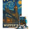 JIANGENNF Puzzle da 1000 pezzi per ragazzi Wuppertal Germania Poster artistico giocattolo decorativo da parete decorazione perfetta regalo di Natale o compleanno 38x26cm