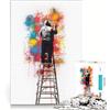 JIANGENNF Puzzle da 1000 pezzi per ragazzi, ideale per dipingere graffiti su un muro, giocattolo educativo, regalo di compleanno 38x52cm