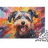 6N2X9A4S Cane Carino Animale Puzzle 1000 Pezzi Carta per Adulti Stile Artistico Colorato Rilassante Gioco di Puzzle 1000 Pezzi Famiglia Decorazione Regalo 38x26cm/1000pcs