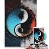 JIANGENNF Puzzle da 1000 pezzi per adulti con graffiti Yin e Yang, gioco educativo, difficile e stimolante, gioco unico e avvincente 38x26cm