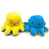 Generisch - Peluche polipo reversibile da 20 cm - Peluche di polipo con due emozioni, morbido animale di peluche - Regalo per bambini (Blu, Giallo)