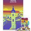 JIANGENNF Puzzle da 1000 pezzi per adulti Yaffa Palestina Orologio Arte Giocattolo Decorazione da parete Difficile Difficile Compleanno e Natale 50x75cm