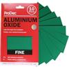 ProDec 10 fogli di carta abrasiva in ossido di alluminio fine | Per levigare legno, vernice, gesso, stucco, metallo e altro ancora, 9in x 5.5in / 230 x 140 mm, carta vetrata compatibile con