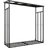 Outsunny Scaffale per legna in plastica e metallo, impermeabile e stabile, adatto a tutte le intemperie, supporta fino a 2000 kg | Aosom Italy