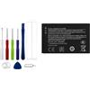 Vvsialeek BL-4WL - Batteria di ricambio compatibile con Nokia BL-4UL, BL-4WL 1300 mAh (3,7 V), per Asha 225, 3310, 3310 3G, modello 2017, con kit di attrezzi