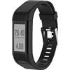 KOMI Cinturino Compatibile con Garmin Vivosmart HR+/Approach X10/Approach X40, Cinturino di Ricambio in Silicone per Fitness e Sport, per Approach X10/Approach X40 (Nero)