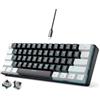 abucow Tastiera da gioco meccanica al 60% con interruttore marrone Tastiera compatta cablata Anti-ghosting No-Conflict 61 keycaps sostituibili Design ergonomico per Windows/Mac