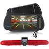 Dynavsal Monitor retrovisore da 7 pollici + luce freno HD telecamera di ricambio per Fiat E-Doblo/Toyota Proace City/Opel Combo Cargo/Vivaro/Peugeot Partner 2 II Tepee Rifter/Citroen Berlingo 3 III 4 IV B9
