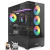 AGM store Pc Gaming Serie ARES RYZEN 7 9800X3D - Scheda video RTX 5070 12GB - RAM 32GB DDR5 6000mhz - Nvme 2TB SSD Pci GEN4 - Dissipatore a Liquido 360mm - Wifi e Bluetooth - 5G LAN - W11