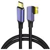 CAZSTYK Cavo USB C a MicroB Angolo retto per Disco Rigido, 0.5m | Trasferimento dati senza interruzioni con design intrecciato in nylon per dischi rigidi portatili e laptop