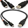 HUHANGGod Micro USB cavo sdoppiatore USB 2.0 a a micro B Dual Power Enhancer Hub adattatore 1 maschio a 2 maschio prolunga per Android codice sincronizzare e caricare due dispositivi contemporaneamente