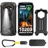 Ulefone Armor RugKing 4 Pro Cellulare Android 15, 10200mAh Batteria 16GB+256GB/SD-2TB AI Telefono Impermeabile 48MP Telecamera, Octa-Core Rugged Smartphone 6.56 120Hz/120LM Super Torcia/3-Slots/OTG/NFC/GPS Nero