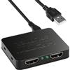 MDLSDE Adattatore Splitter HDMI, 1080P HDMI Splitter 1 a 2 vie Maschio a Doppia Presa Cavo da 2 Femmina per HDTV HD LED Monitor LCD e Proiettori Supporta Due Televisori Solo Dispositivo Alla Volta