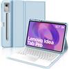 FOGARI Per Lenovo Idea Tab Pro 2025 12.7 Pollici Cover Tastiera | Custodia Tastiera Bluetooth Rimovibile con Touchpad per Ufficio/Studio/Scrittura, Keyboard Wireless Portatile, Azzurro