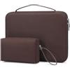 HYZUO 15-16 Pollici Custodia Rigida per PC Portatile Borsa, Caffè Marrone