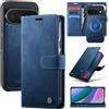 ONETHEFUL Custodia Folio per Google Pixel 11 Pro XL 6.8, Blu | Custodia magnetica rimovibile 2 in 1 con blocco RFID, 3 slot per carte e tasca per monete; supporta la ricarica wireless