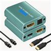 AMANKA Estrattore Audio HDMI 4K,Convertitore da HDMi a HD MI con USCita Audio Coassiale e Ottica Toslink SPDIF per Blu-ray, DVD, PS3, PS4 Pro, PS5, Xbox, Laptop