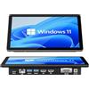 OuuOee 10.1 pannello industriale da incasso con Windows 11, touch screen a 10 punti, Celeron N5100, 8 GB RAM, 128 GB ROM, Dual HDMI 2.0, WiFi 5 e Bluetooth 5.0, ideale per ufficio, automazione, chiosco, bar