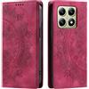 CASEONJAN Cover per Xiaomi 14T, Pelle PU Custodia a portafoglio con scomparti per Slot Schede, Antiurto Flip Caso Cover per Xiaomi 14T 5G (Vintage Rosso)