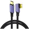 CAZSTYK Cavo USB C a MicroB Angolo retto per Disco Rigido, 1.5m
