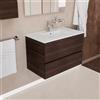 Inda Mobile bagno 80 cm Onice Larice brown con 2 cassetti e lavabo in ceramica
