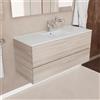 Inda Mobile bagno 120 cm Onice Larice sand con 2 cassetti e lavabo in ceramica