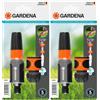 Gardena Set Lancia per Irrigazione Classic + Raccordo Acqua-Stop: per Tubi da Giardino da 13 mm (1/2) e 15 mm (5/8 ), Getto Regolabile da Stretto a Nebulizzato (18288-20) (Confezione da 2)
