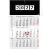 GEIGER-OFFICE 3-Monatskalender 2026 - ELEGANT I Calendario da parete 3 mesi su un unico foglio I 30 x 49 cm I multilingue D/GB/F I Planner annuale con cursore I Calendario da ufficio - Prodotto in