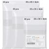 NARYVORA Buste per Spedizioni Vinted 90 Pezzi (S/M/L), Sacchetti Spedizione, Buste Plastica, Impermeabili, Molto Resistenti, Autoadesive, Rosa/Bianco, Opache
