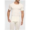 PEROFIL T-SHIRT UOMO GIROCOLLO LANA&COTONE VPRT00188 BIANCO