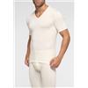 PEROFIL T-SHIRT UOMO SCOLLO V LANA&CO VPRT00189 BIANCO
