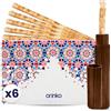 ORINKO 6 bastoncini di Siwak + 1 custodia in legno + 1 custodia in cotone - Miswak spazzolino da denti naturale ecologico e vegano - cura della bocca tradizionale e sbiancamento dei denti
