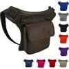 Mialand Marsupio laterale leggero, unisex, con scomparto centrale e 2 tasche, tracolla incrociata, stile hippie, per viaggi e uso quotidiano, marrone, Taglia unica, Casual, discreto e urbano