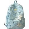 PithCogent Zaino Y2k Borsa da scuola per ragazze spaziosa e carina 12, 2 × 5, 5 × 16, 9 pollici Blu