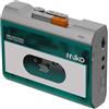 Gadhouse Official Gadhouse Miko - Lettore di cassette con Bluetooth 5.3, lettore di cassette portatile con design trasparente, USB-C e alimentazione a batteria, microfono integrato, registrazione one-touch, ingresso