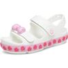 Crocs Unisex Bambino Crocband Cruiser Sandal T Sandalo, Pet White/Pink Tweed, 22/23 EU