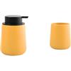MSV - Dispenser Sapone e Bicchiere Maonie - Zafferano Opaco | Dispenser Sapone e Bicchiere · Set Bagno Coordinato · Finitura Zafferano Opaco · Facile da Pulire