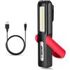 Velamp DAVY Lampada da lavoro LED ricaricabile - Doppia funzione - Tecnologia LED COB elevata luminosità - Con magnete e gancio - Ideale come luce di ispezione