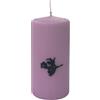 Cereria Di Giorgio - Candela Cero Viola polvere Decorata con Strega in Cera - Diametro 7 cm Altezza 15 cm - Durata 85 ore - Halloween - Idea Regalo - Artigianale