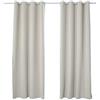 WOLTU Tenda Oscurante con Occhielli 2 Pannelli, 135x245cm, Crema | Isolamento termico, oscuramento luce, facile installazione, per soggiorno e camera da letto, varie misure